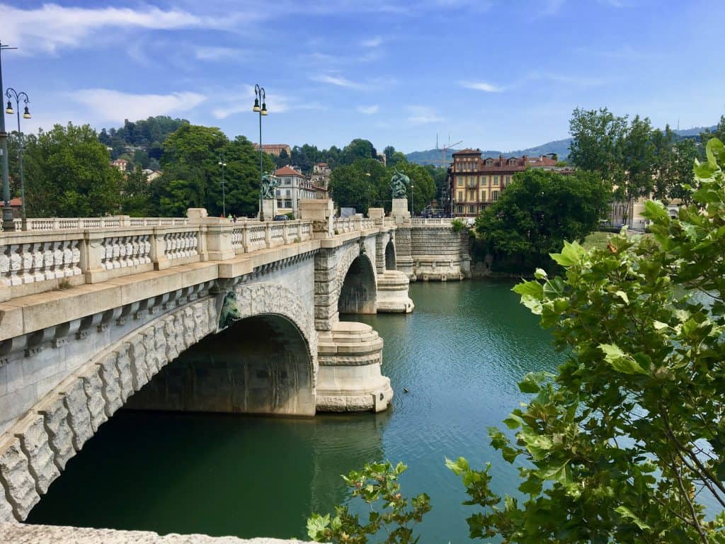 bridge over Turin's Po River 