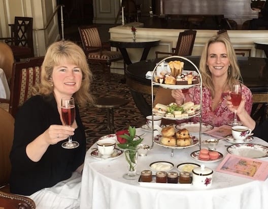 Cynthia and Christina at the Langham in Pasadena