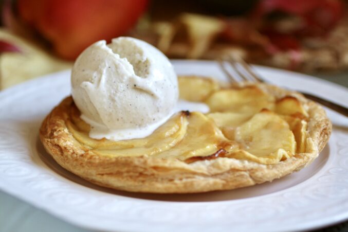 apple galette and ice cream