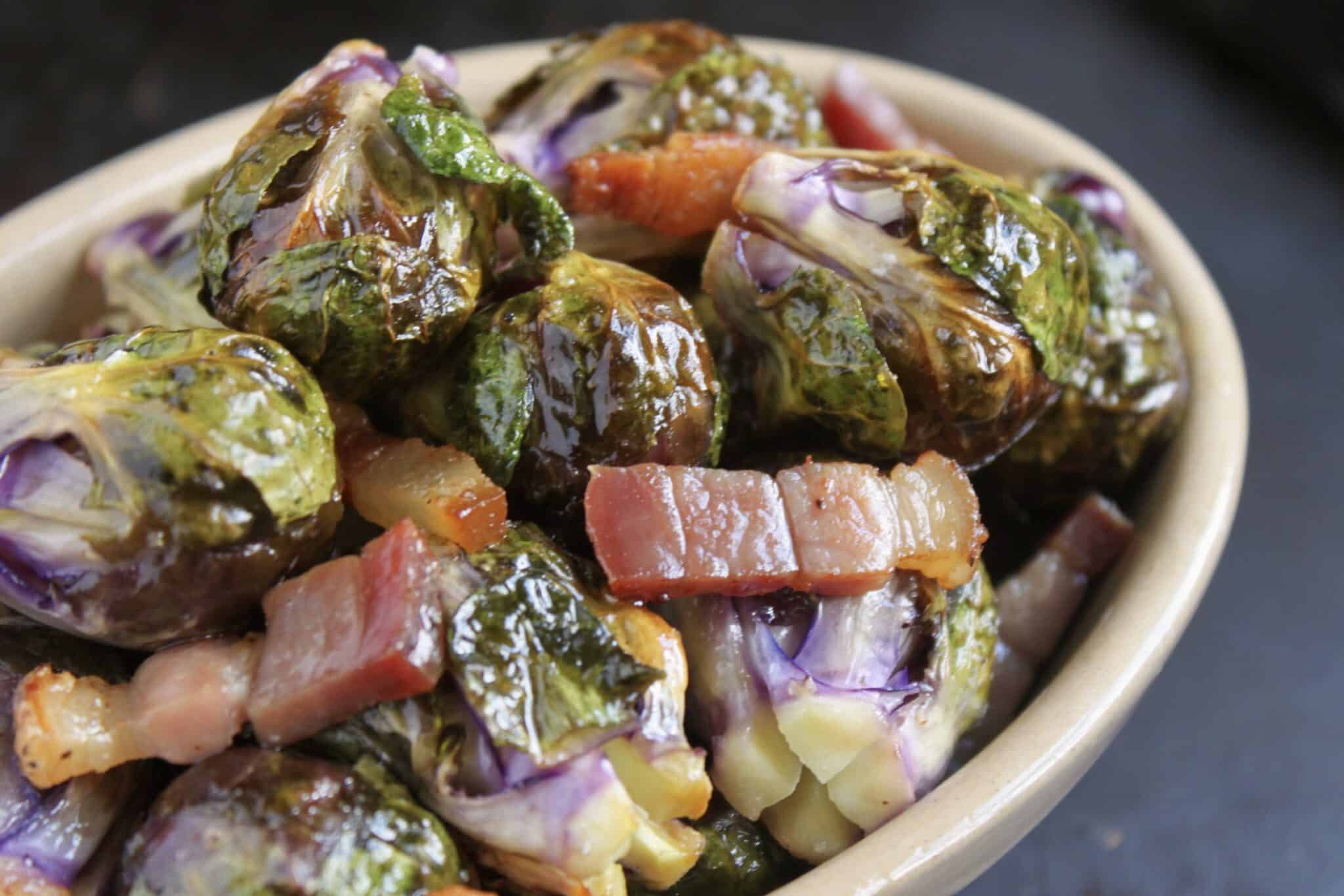 Brussels Sprouts with Pancetta (Oven Roasted) Christina's Cucina