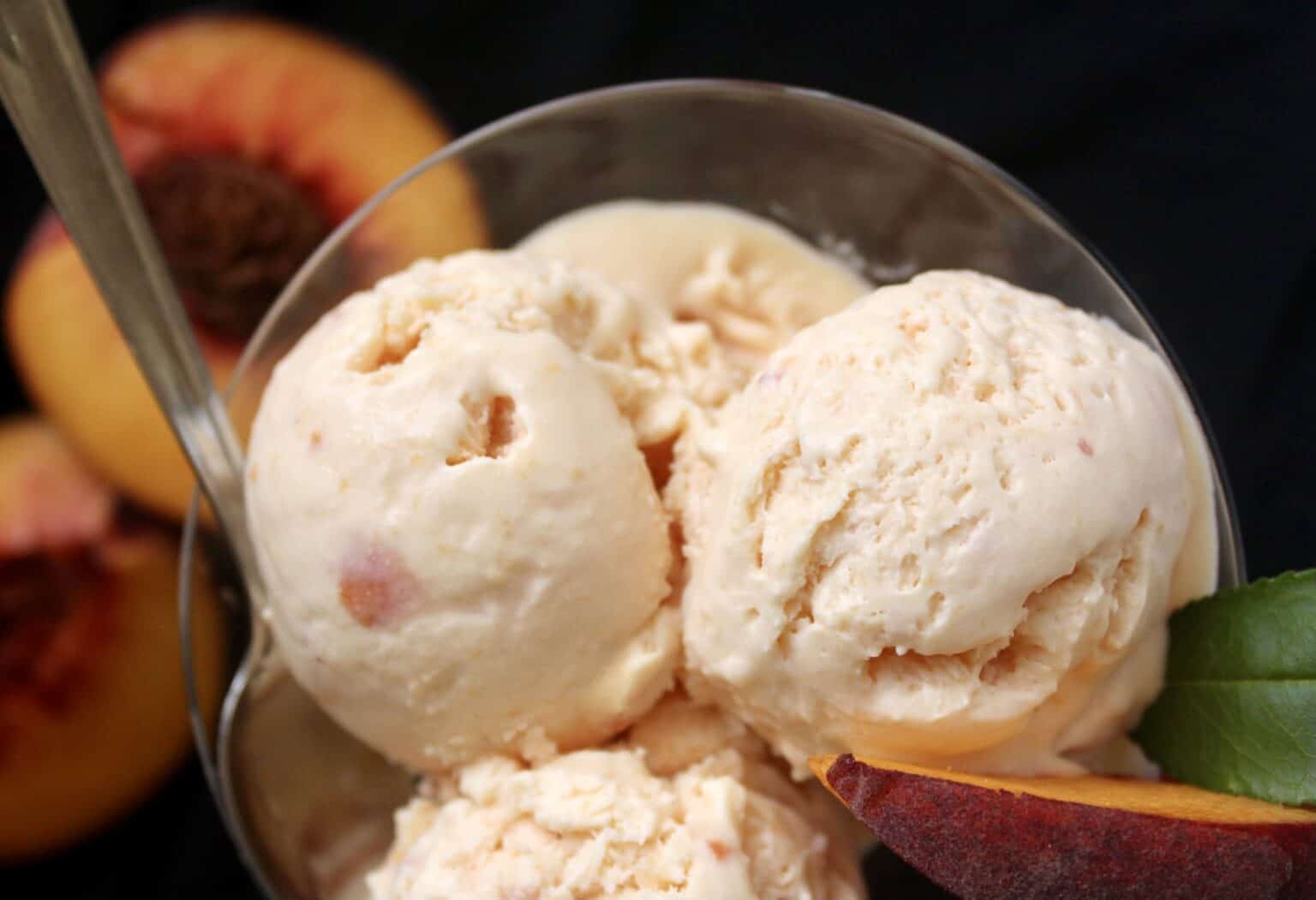 Peach Ice Cream Quick And Easy Blender Recipe Christina S Cucina