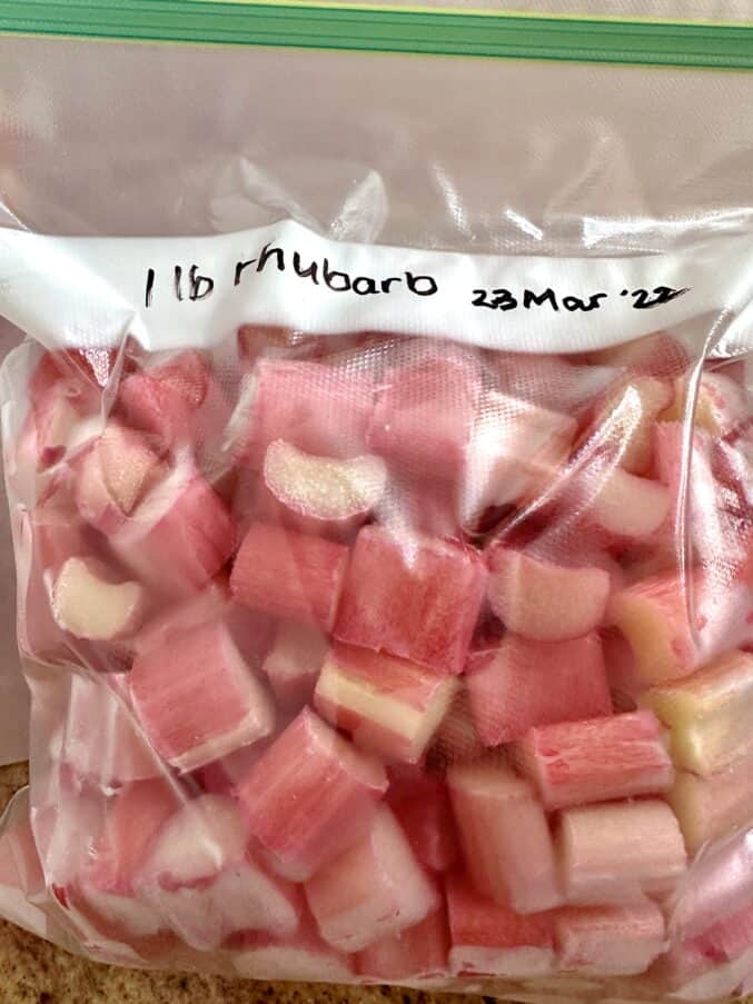 bagged rhubarb