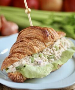 Costco croissant with my tuna sandwich recipe filling