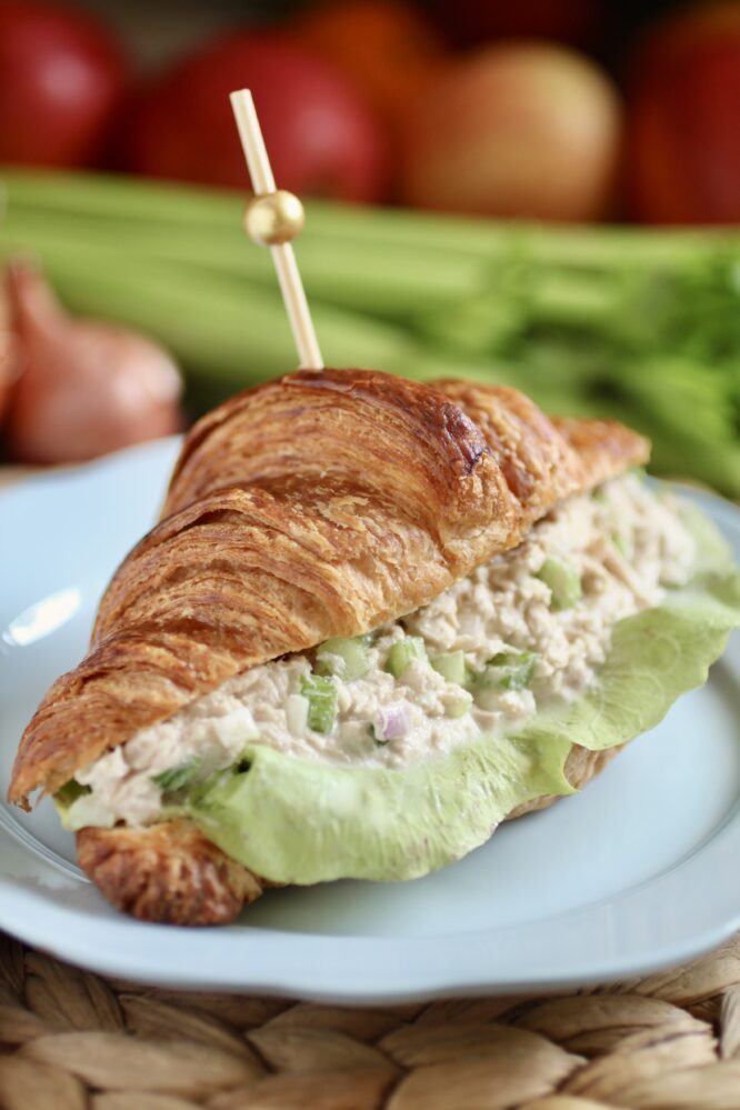 Costco croissant with my tuna sandwich recipe filling