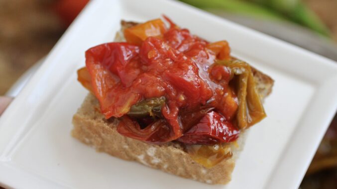 peperonata on bread