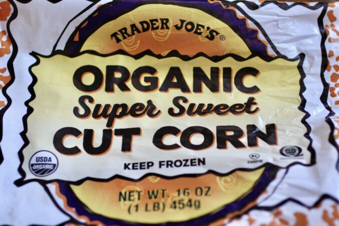 TJ's organic sweet corn bag