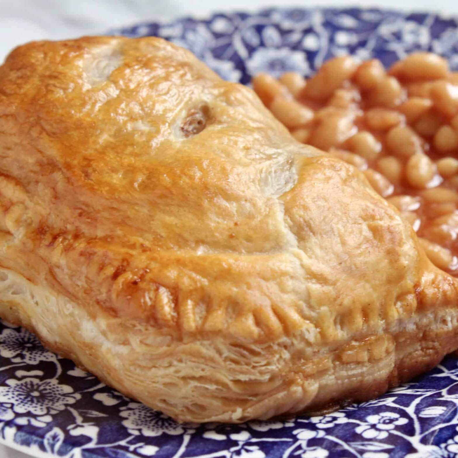 forfar bridie with beans